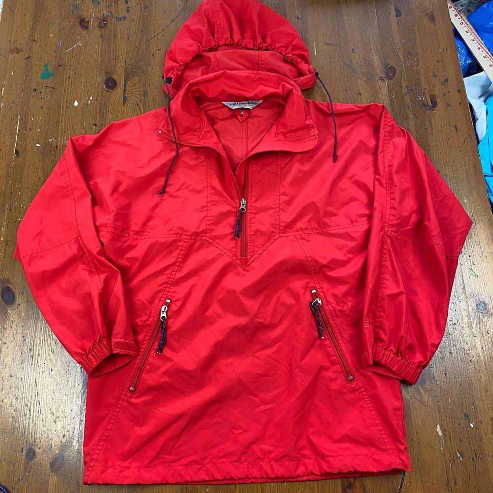 EMS Eastern Mountain Sports Red Anorak Windbreaker Womens Small 1000235 Pullover